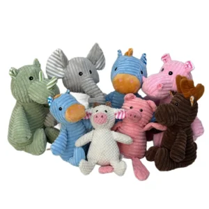 Factory Animal Shaped Squeaky Dog Toys Crinkle Durable Chewing Plush for Big Dogs