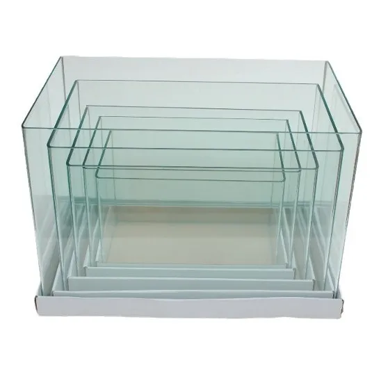 Factory Aquarium Accessories Fish Farming Tank Clear Square Glass Aquariums Customized Glass Desktop Fish Tank