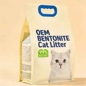Factory Bentonite Cat Litter Sand Low Dust Strong Clumping Pet Litter OEM