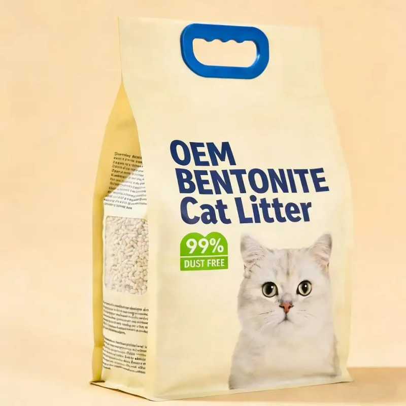 Factory Bentonite Cat Litter Sand Low Dust Strong Clumping Pet Litter OEM