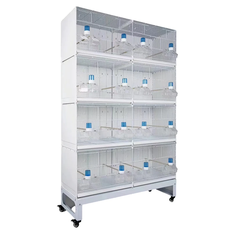 Factory Big Breeding Cage Multilayer Movable Splice Love Bird Cage With Roller Base
