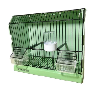 Factory Bird Display Cage with Feeder & Water Portable Plastic Bird Cage for Parakeets Canaries & Small Birds