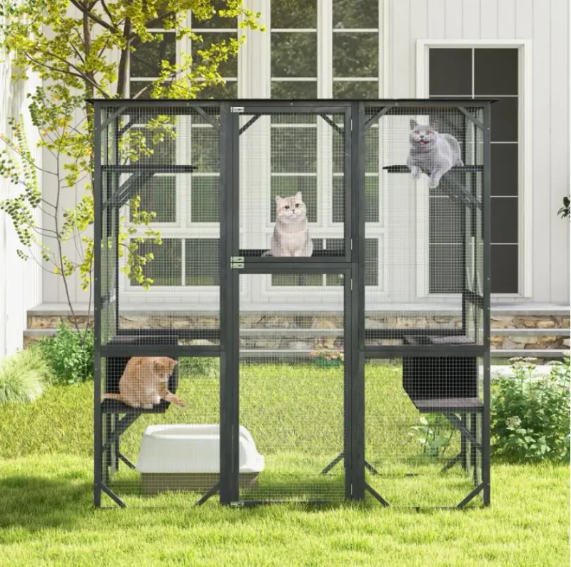 Factory Cat Houses Pet Outdoor and Indoor Cat Furniture House Bed Wooden Cat House