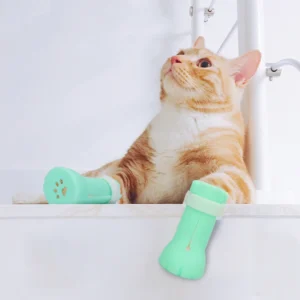 Factory Cat Silicone Foot Wash Cover Pet Anti scratch Cat Bath Injection Washing Cat Bag Matching