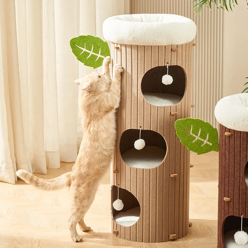 Factory Cat Trees House Cat Climbing Tree Activity Center Cat Scratching Condo Tree with Sisal Post