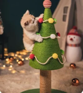 Factory Christmas Cat Tree Natural Sisal Cat Scratch Board Wear Resistant Cat Scratcher