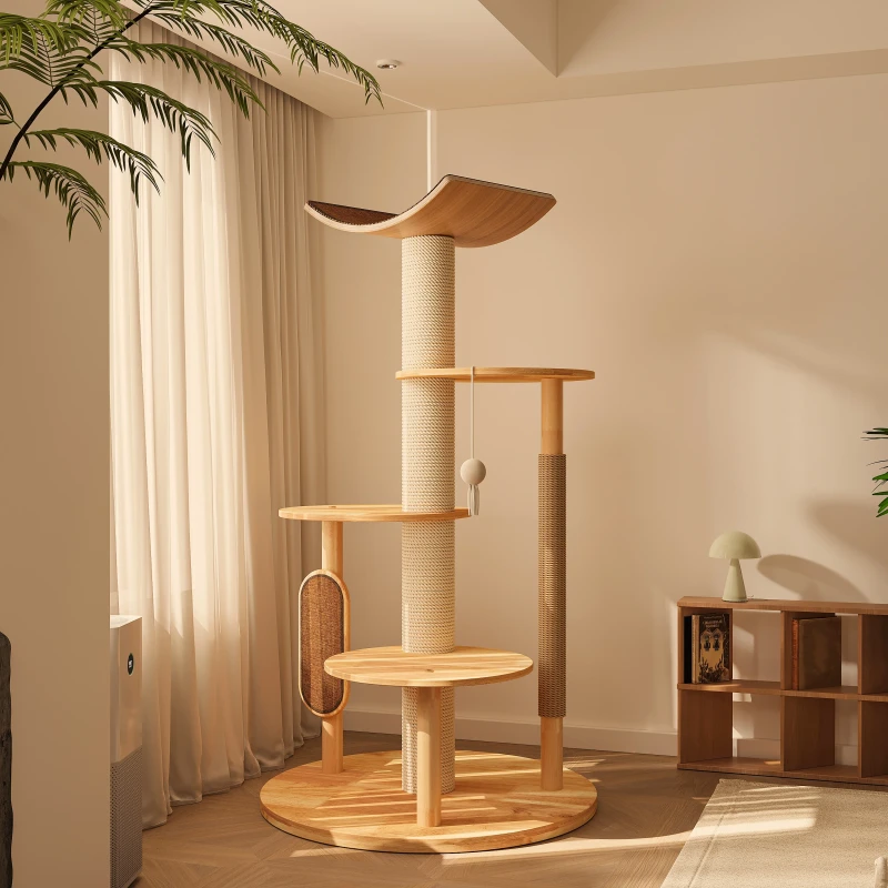 Factory Classic Halloween Large Size Wooden Cat Climbing Tree for Multiple Cats Eco friendly