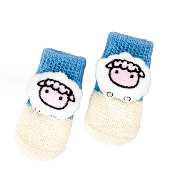 Factory Comfortable Cute Grip Anti slip Grooming Clothing Dog Cat Socks Shaped Shoes for Pet Dogs Cats Rabbits