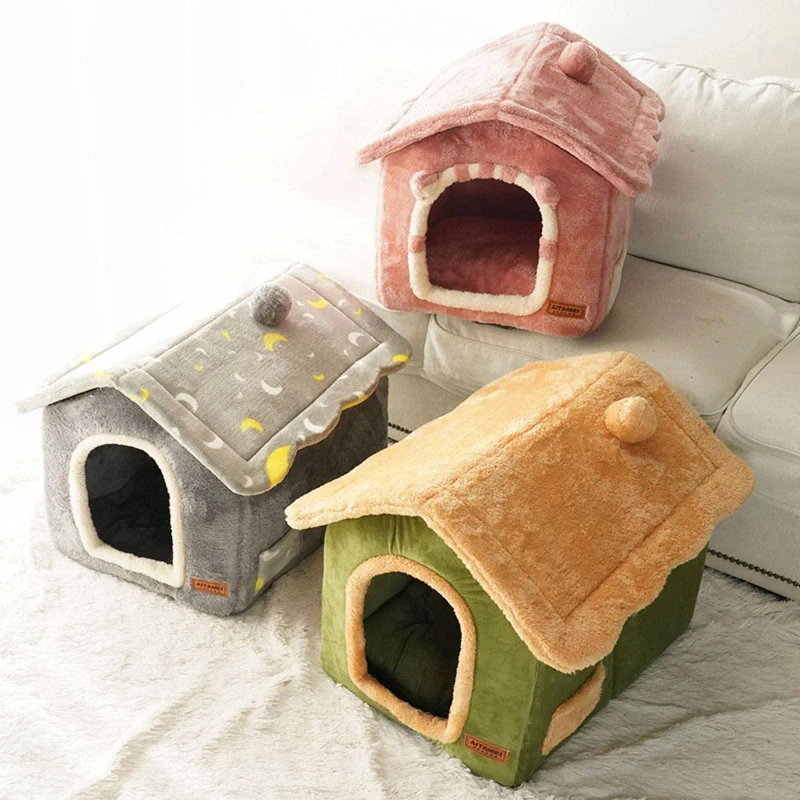 Factory Comfortable Pet Cat Dog House Removable Dogs Bed Pet All Weather Cat Dog House Cat Puppy Shelter