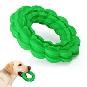 Factory Custom BPA Free Natural Rubber Floating Dog Ring Outdoor Training Puller Ring Chew Toy Dogs Teething Toy