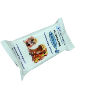 Factory Custom Care Pets Disposable Flushable Non Woven 25 100gsm Quickly Cleaning Safely Gentle Ultra Soft Pet Wipes