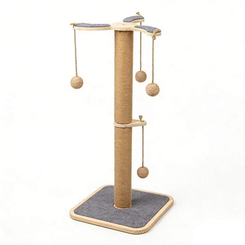 Factory Custom High Quality Designer Personalized Natural Sisal Cat Scratching Post Tree Tower