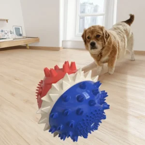 Factory Custom Logo Interactive Dog Toy Cartoon Style Wobble Pet Toy Squeak Feature Made TPR Food Ball Leakage