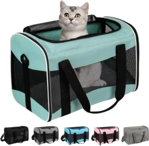 Factory Custom Portable Pet Carrier Bag Outdoor Travel Pet Bag with Shoulder Strap Airline Approved Carry-on Pet Bag