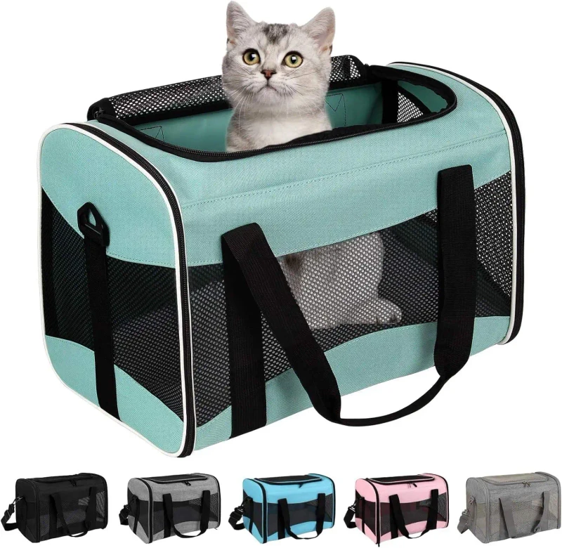 Factory Custom Portable Pet Carrier Bag Outdoor Travel Pet Bag with Shoulder Strap Airline Approved Carry-on Pet Bag