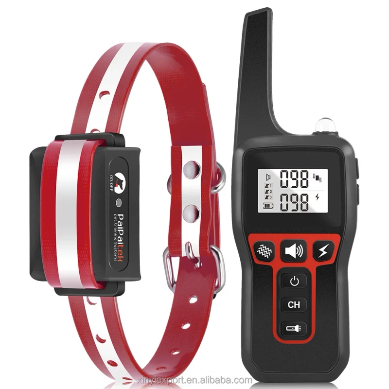 Factory Custom Rechargeable IPX7 Waterproof ABS Dog Training Collar with Electric Shock & Vibration for Dogs & Cats