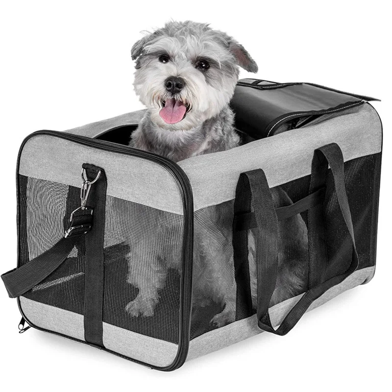 Factory Custom Zipper Oxford Cloth Eco Friendly Airline Approved Expandable Pet Carrier Backpack Travel Bag