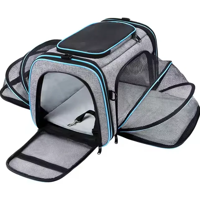 Factory Customization Cat Pet Carrier Soft Dog Soft-sided Carriers Luxury Travel Tote Airline Approved Soft Sided Pet Carrier