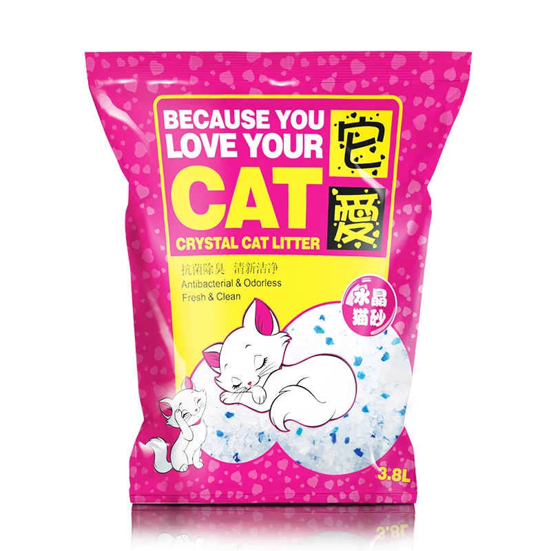 Factory Customized Crystal Cat Litter High Water Absorbing Silicone Easy to Clean Natural Fragrance Crystal Litter