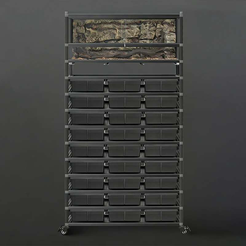 Factory Customized Fast Delivery Reptile Rack Snake Geckos Acrylic Box Easy Assembly No Tools Required Ready Stock Ship Reptile