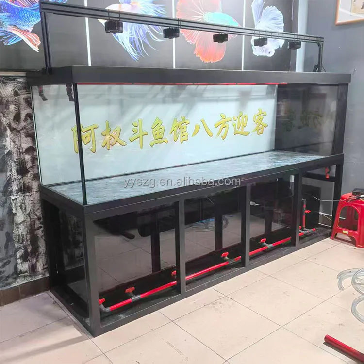 Factory Customized Industrial Style Stream Tank UltraClear Glass Fish Tank with Bottom Filter Landscaping Original Design