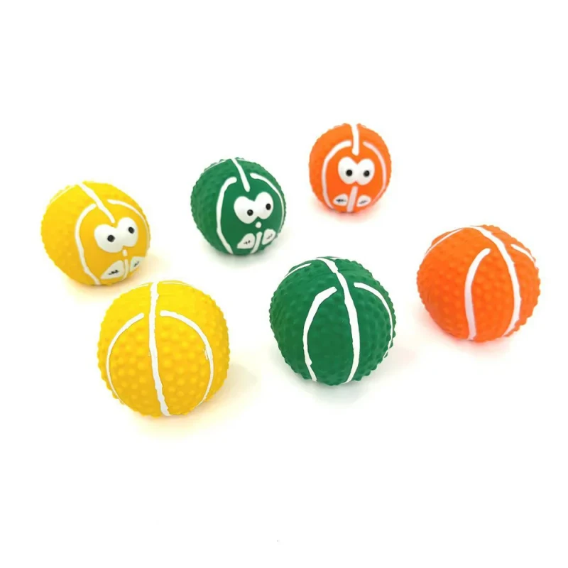 Factory Direct Eco-Friendly Pet Toy Latex Sound Ball-Shaped Bite Toy for Dogs and Cats
