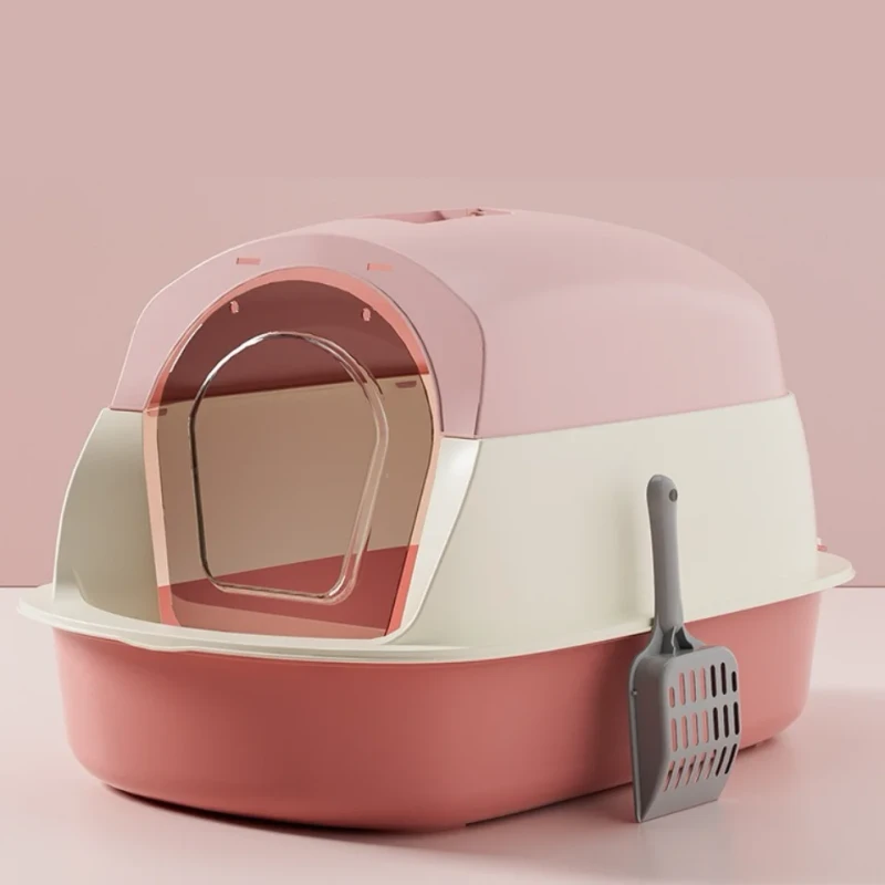Factory Direct Flip-Top 20L Easy to Clean Closed Odor-Control Plastic XXXL Cat Litter Box for Home and Multi-Cat Families