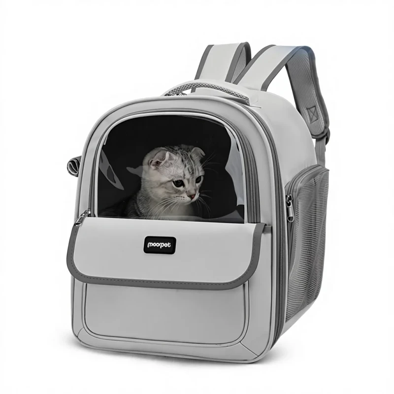 Factory Direct Luxury Classic Large Capacity Oxford Cloth PVC Cat Backpack Zipper Portable Pet Carrier Dog 3.5kg Load Home