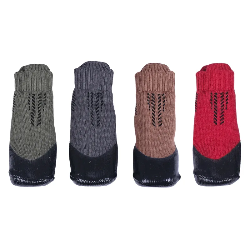 Factory Direct Luxury Waterproof Nylon Pet Socks Outdoor Training Warm Safety Cartoon Shape Non Slip Rain Shoes for Cats Birds