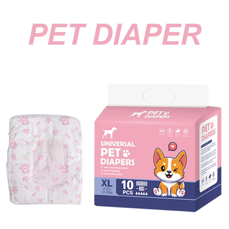 Factory Direct OEM ODM Disposable Pet Diaper Waterproof Breathable Female Dog Diapers Eco friendly Disposable Puppy Pet Diapers