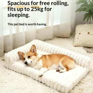 Factory Direct OEM Orthopedic Memory Foam Pet Bed Imitation Rabbit Fur Fabric Shaggy Washable for Cat Dog Sofa Indoor