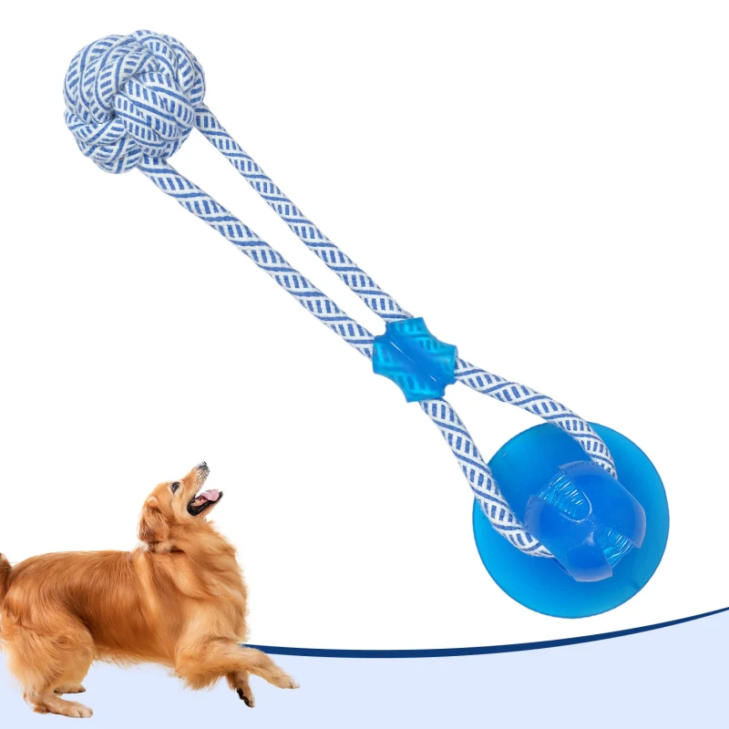 Factory Direct Sale of Pet TPR Cotton Rope Chewing Toys Indoor Tug of war for Cleaning Teeth Grinding Customized Colors