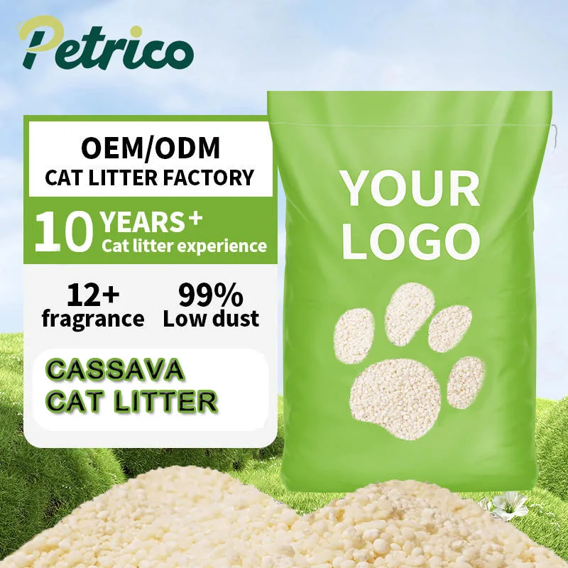 Factory Direct Sales Dust Free Eco friendly Natural Plant Cat Toilet Cassava Cat Litter Quick Clumping Litter Sand for cat