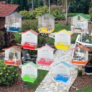 Factory Direct Sales Portable Outdoor Small and Medium-sized Luxury Parrot Viewing Bird Cages