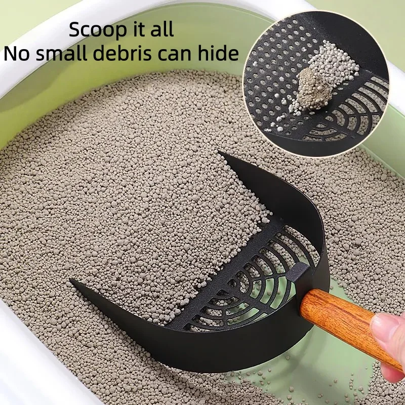 Factory Direct Stainless Steel and Wood Cat Litter Scoop Eco Friendly Shovel for Pet Waste Disposal and Excrement Cleaning