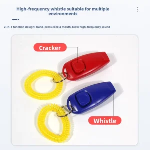 Factory Direct Supply Dog Training Clicker Polypropylene Material Model 035 Blue Red Orange Made China Dog Training Supplies