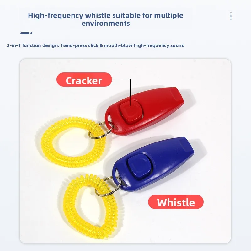 Factory Direct Supply Dog Training Clicker Polypropylene Material Model 035 Blue Red Orange Made China Dog Training Supplies
