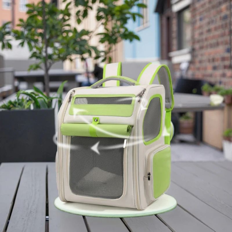 Factory Direct Supply Fashion Oxford Solid Eco friendly Foldable Large Capacity Cat Small Animal Backpack Carrier 10kg