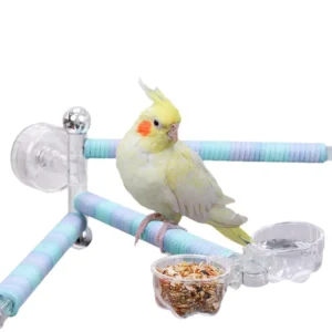Factory Durable Suction Cup Bird Perch Stick Stable Stand for Pet Birds Easy Installation