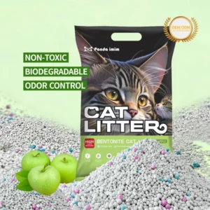 Factory Dust Free 5L Pet Cat Sand Litter Strong Clumping Bentonite Cat Litter with High Quality