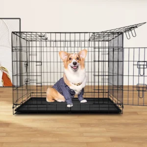 Factory Eco Friendly High quality Small Pet Cage Iron Powder Coated 3 door Pet Cage for Cats & Dogs