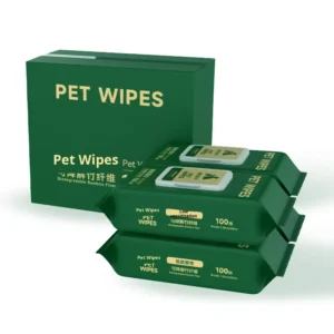 Factory Eco Friendly Spunlace Material Pet Wipes Customizable Wet Cleansing Dog Ear Eye Body Cat Tear Stain 20x20cm