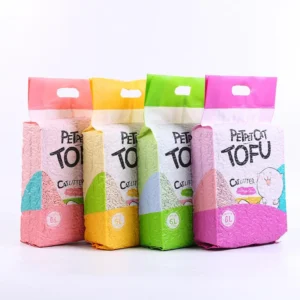 Factory Eco-Friendly Tofu-Inspired Cat Litter Plant-Based Absorbent with Various Flavors Large Packaging for Pets