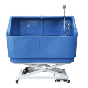 Factory Electric Lifting Plastic Pet Spa Bathtub Dog Grooming Bath with Backside Splasher