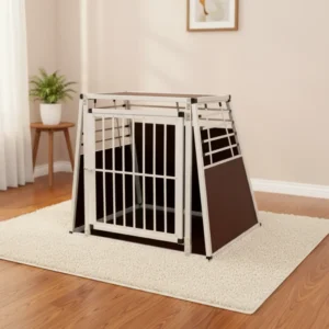 Factory High Quality Aluminum Dog Cage Simple Box Large Space Easy Assemble Breathable Powder-Coated Kennel