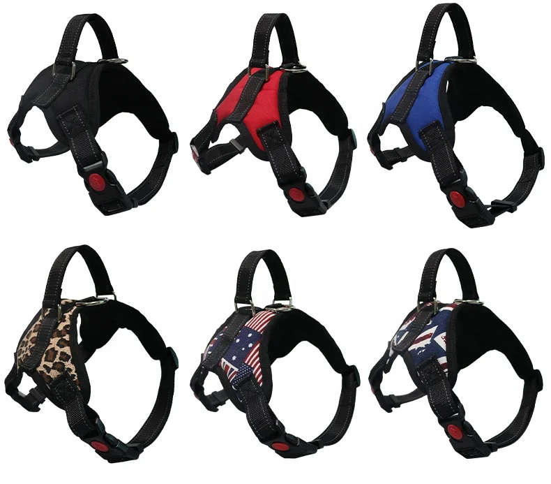 Factory High Quality Polyester Pet Breathable Adjustable Casual Walking Harness