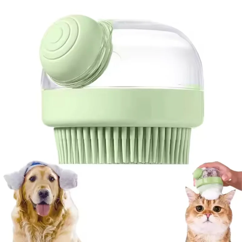 Factory High Quality Portable Eco friendly Soft TPR Pet Cleaning Massage Shower Brush Comb for Dog Cat Bath for Bathroom Use