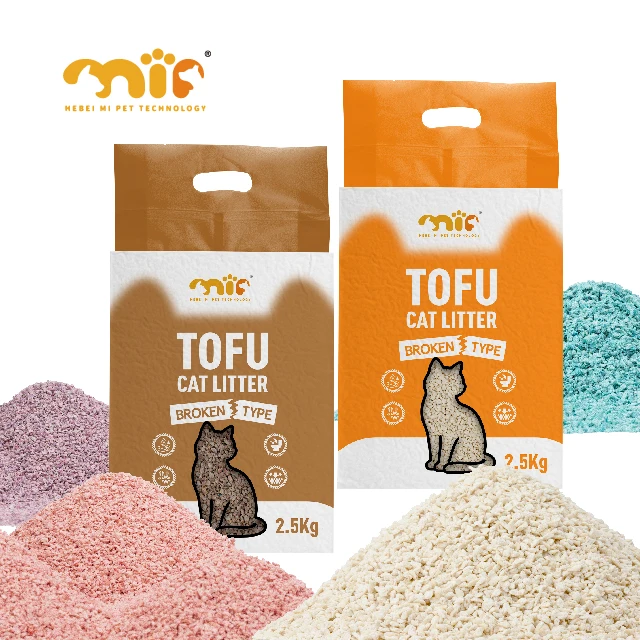 Factory High Water Absorption Unscented Crushed Tofu Cat Litter OEM ODM Custom Available