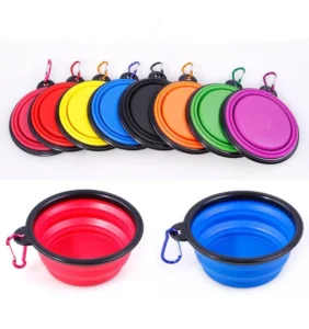 Factory Hot Sell Pet Shop Supplies Small Water Folding Portable Travel Foldable Silicone Collapsible Food Pet Dog Bowl for Dog