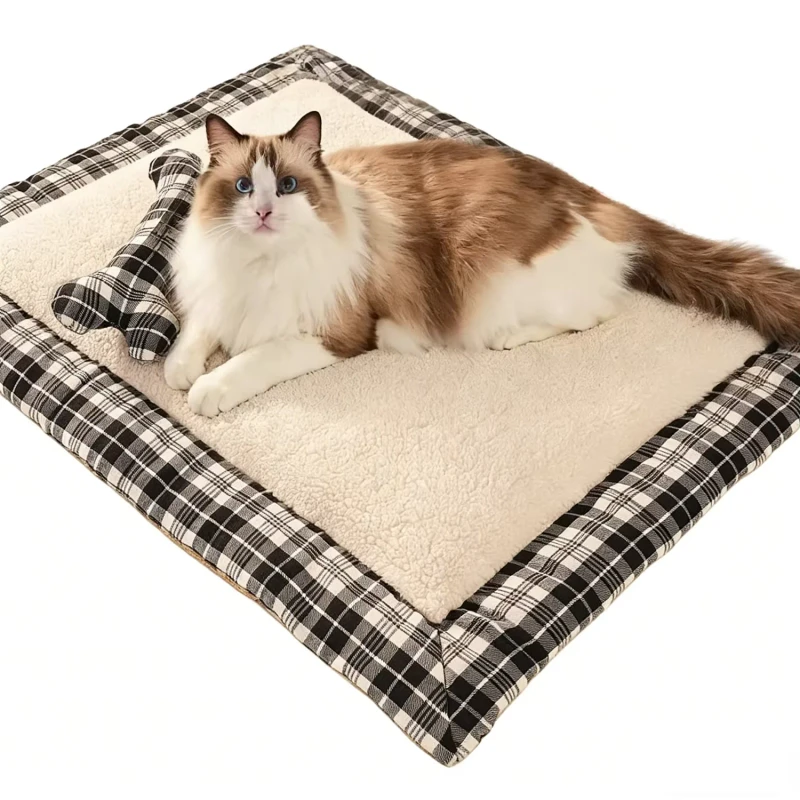Factory Lambskin Pet Mat Cat Bed Soft Material Dog Mat Suitable for Use in Cages and Washable Sleep Mat Dog Beds